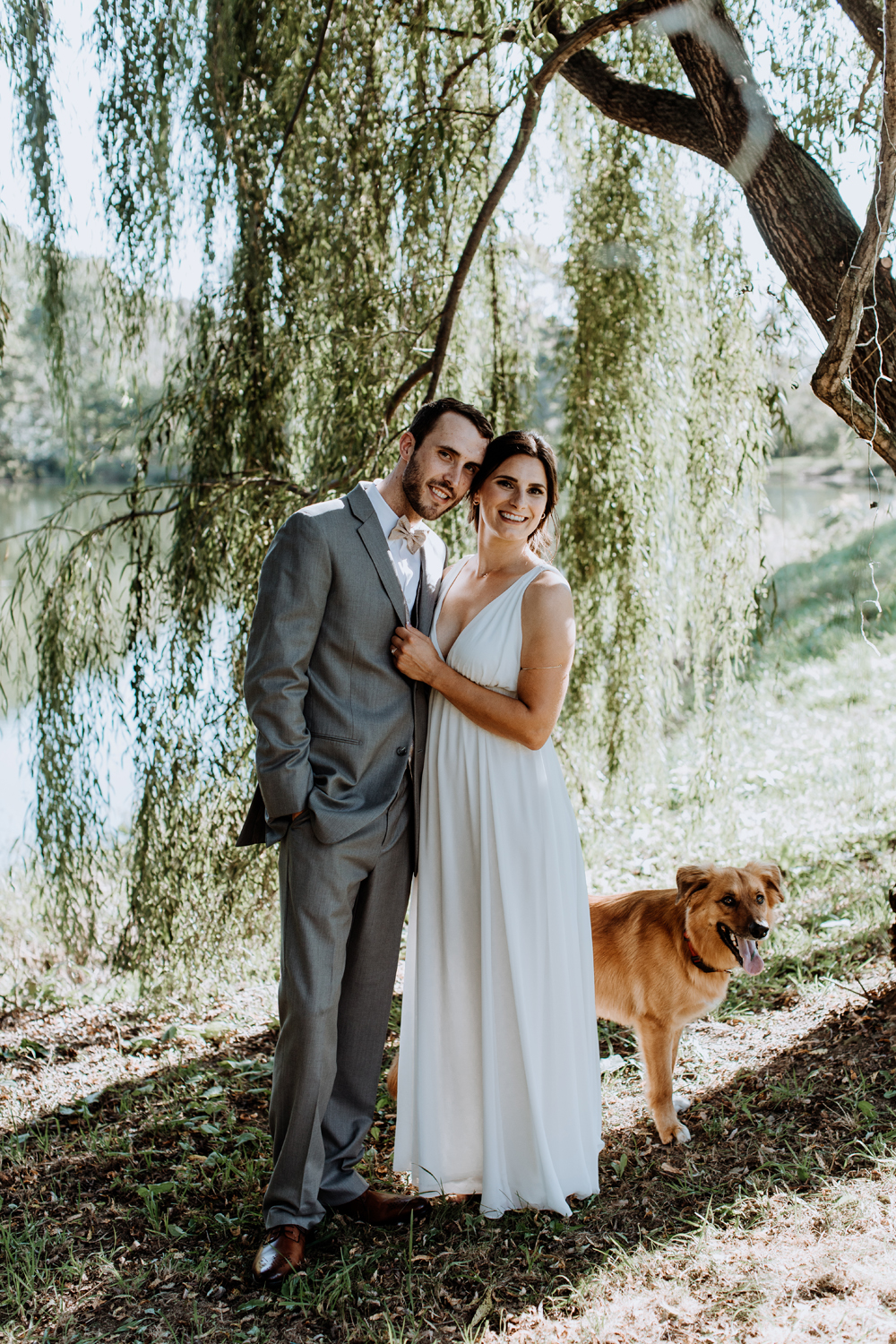 bride-and-groom-portrait-rustic-pennsylvania-wedding-photography-with-dog