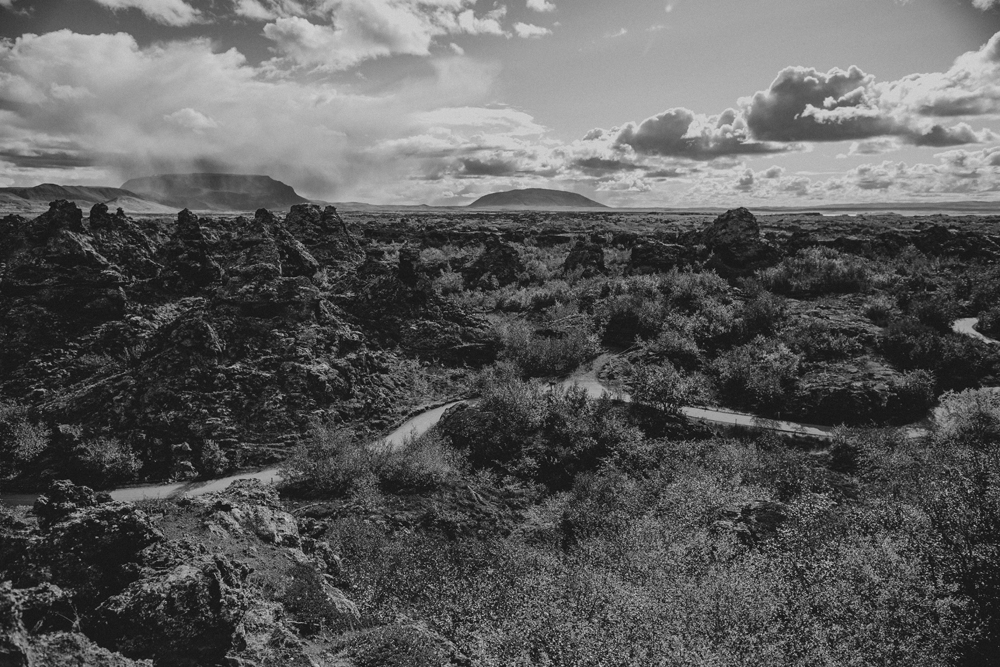 Many shots of Wildling encampments were filmed at  Dimmuborgir  ("the dark castle") in Iceland - a truly beautiful lava field with a now dormant volcano (Hverfjall) seen in the background