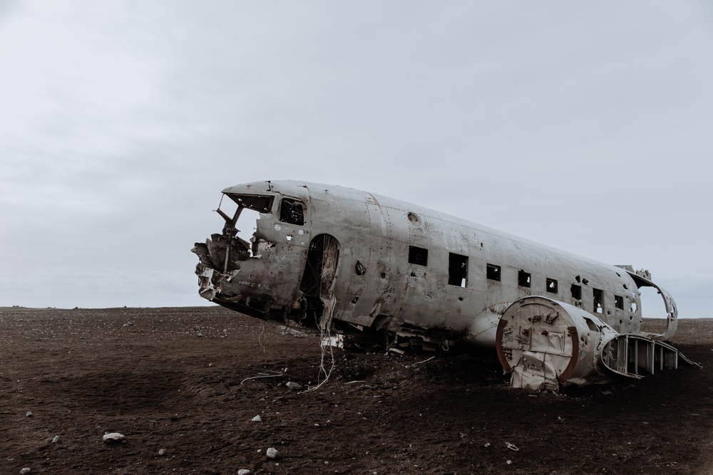 Should we track our mileage that it took to  walk to this plane crash site in Iceland ? We almost feel we deserve something for it! :)