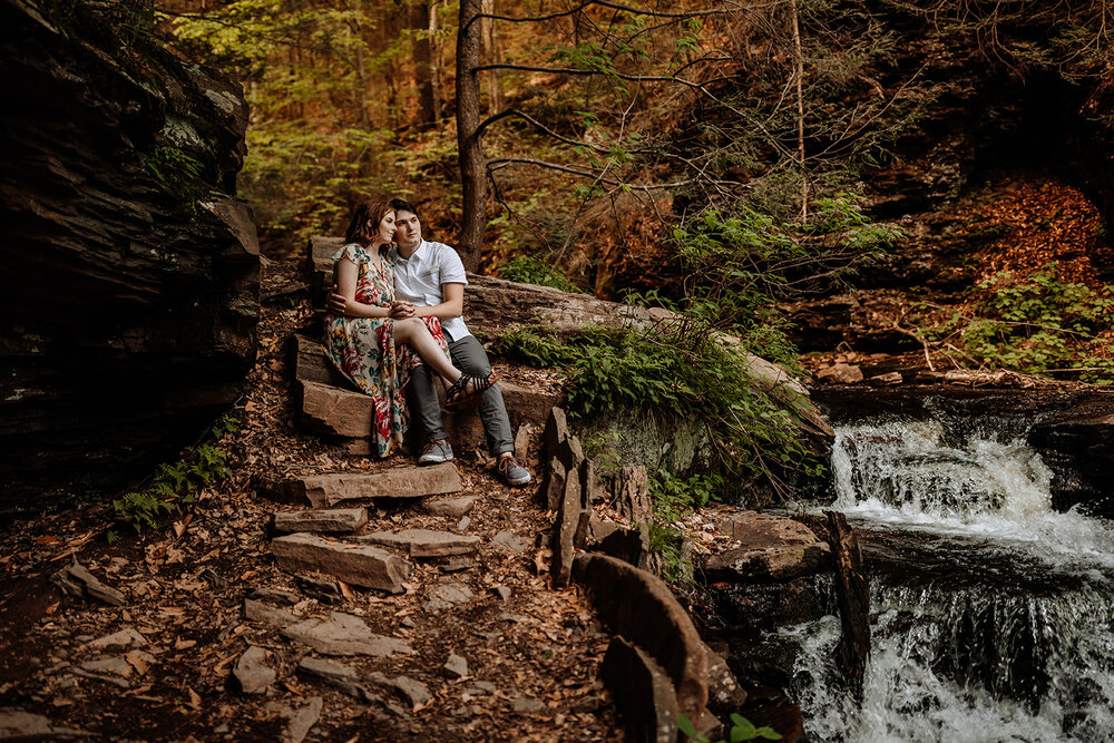 ricketts-glen-state-park-waterfall-engagement-session-10