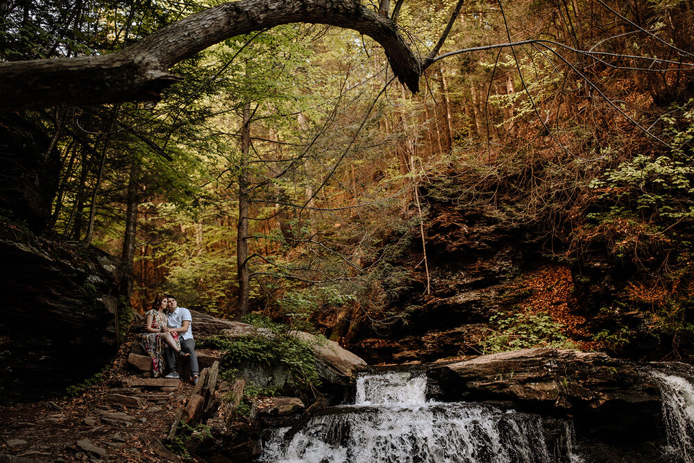 ricketts-glen-state-park-waterfall-engagement-session-11