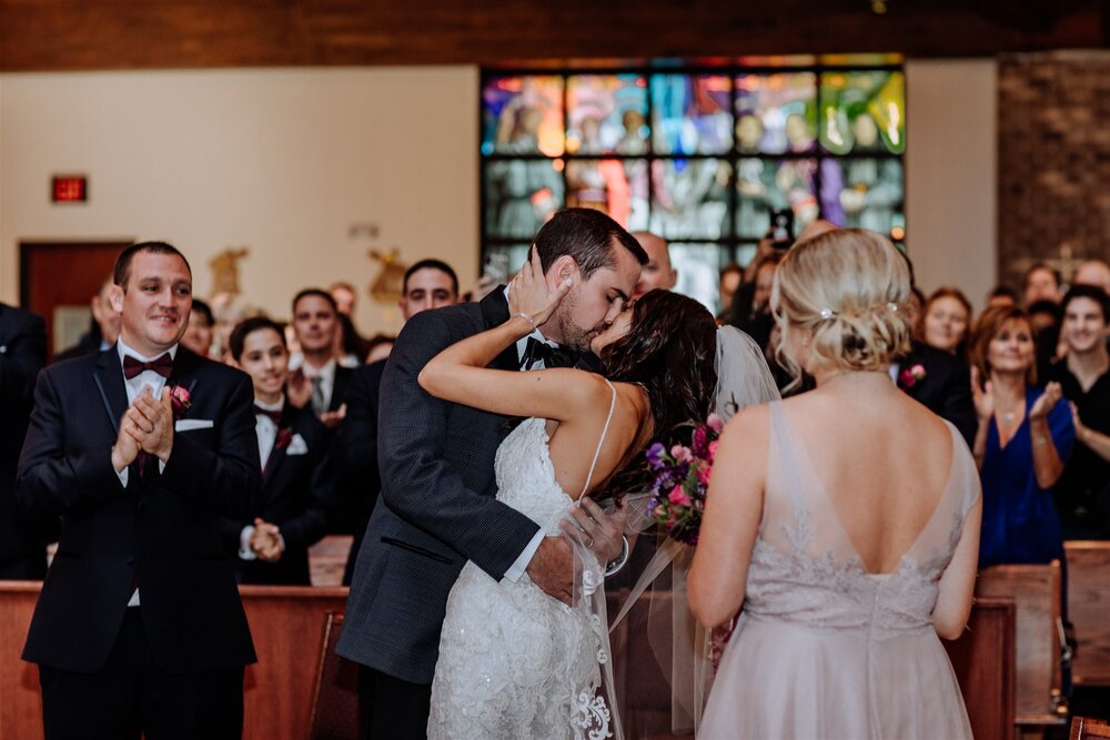 st-augustines-church-new-city-ny-wedding-kiss