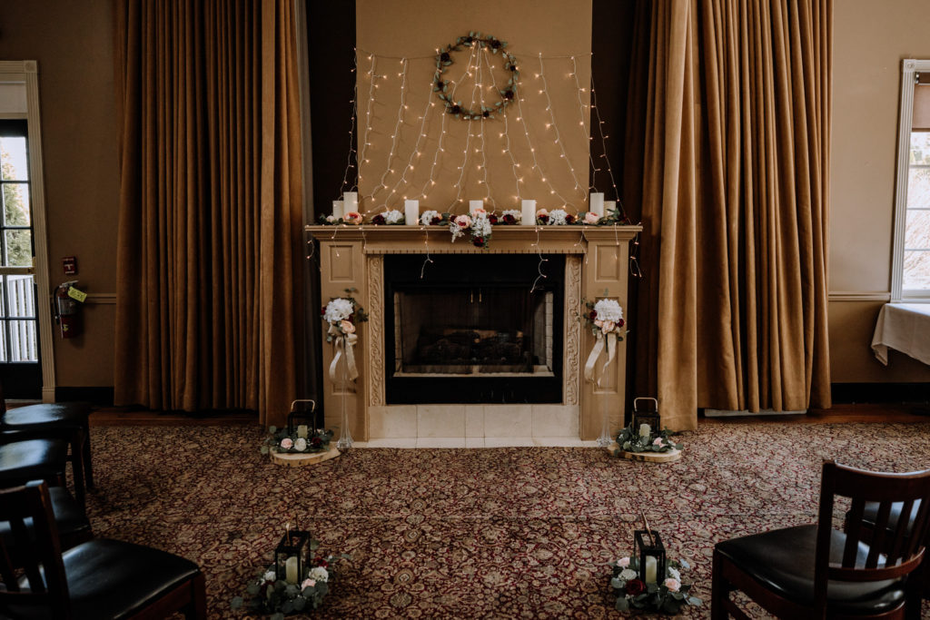 Interior wedding ceremony space at the General Warren Inn in Malvern, PA