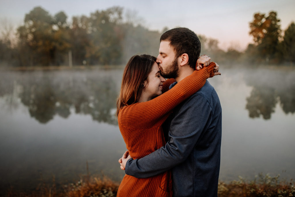 Engagement Photos in Wind Gap, PA // Ballas Park Sunrise Hand and